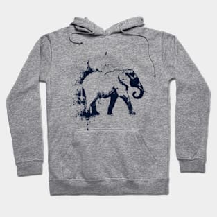 Abstract Stencil Elephant Hoodie